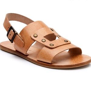 NEW Matisse Starcrossed Naked Beige Leather Brazilian Sandals Size 6